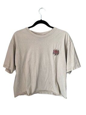 Ron Jon Surf Shop Cozumel Cropped Tee Beige Boxy Fit Tagged L Fits M